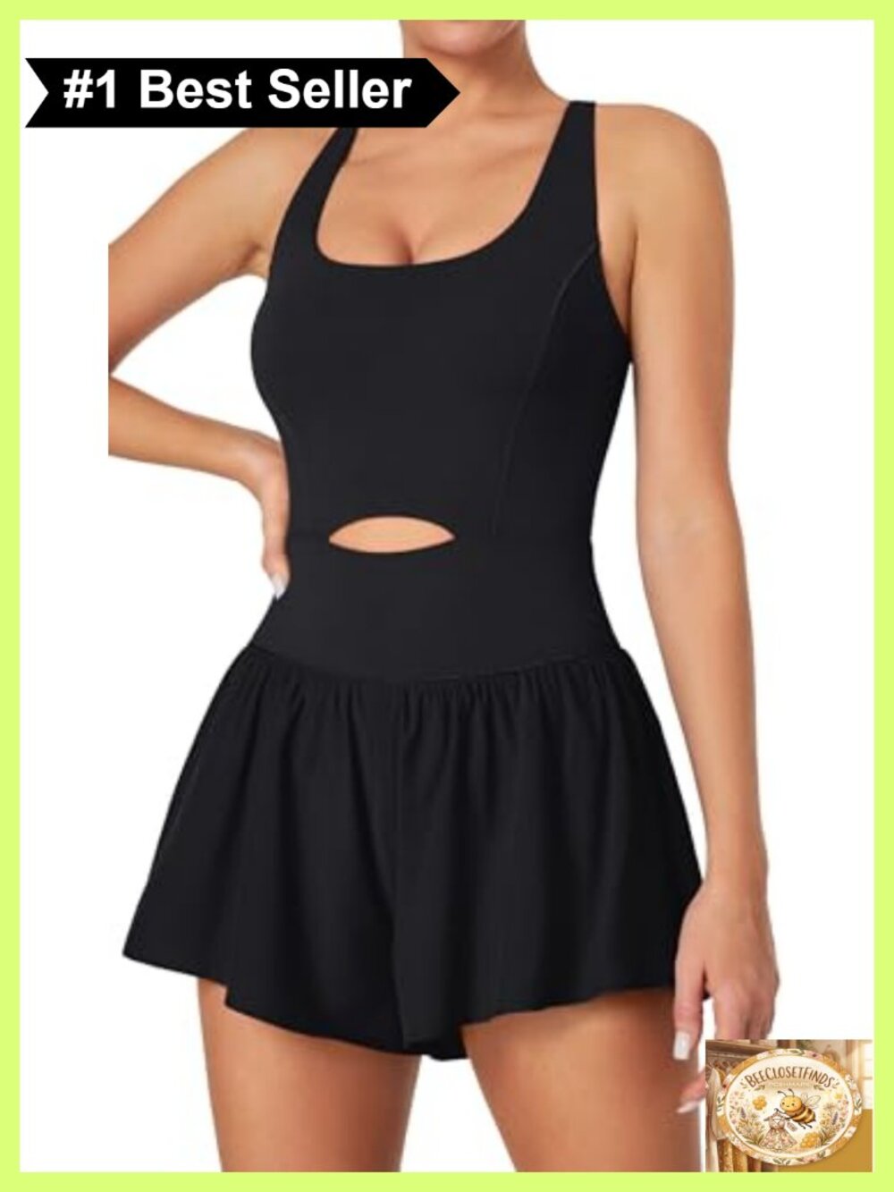 Athletic Romper Shorts Tummy Control Workout Set with Bra